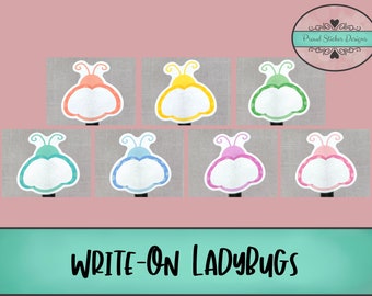 Write-On Rainbow Pastel Ladybugs and Date Covers