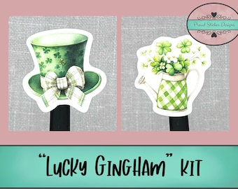Lucky Gingham | Journaling Kit | Planner Weekly Kit