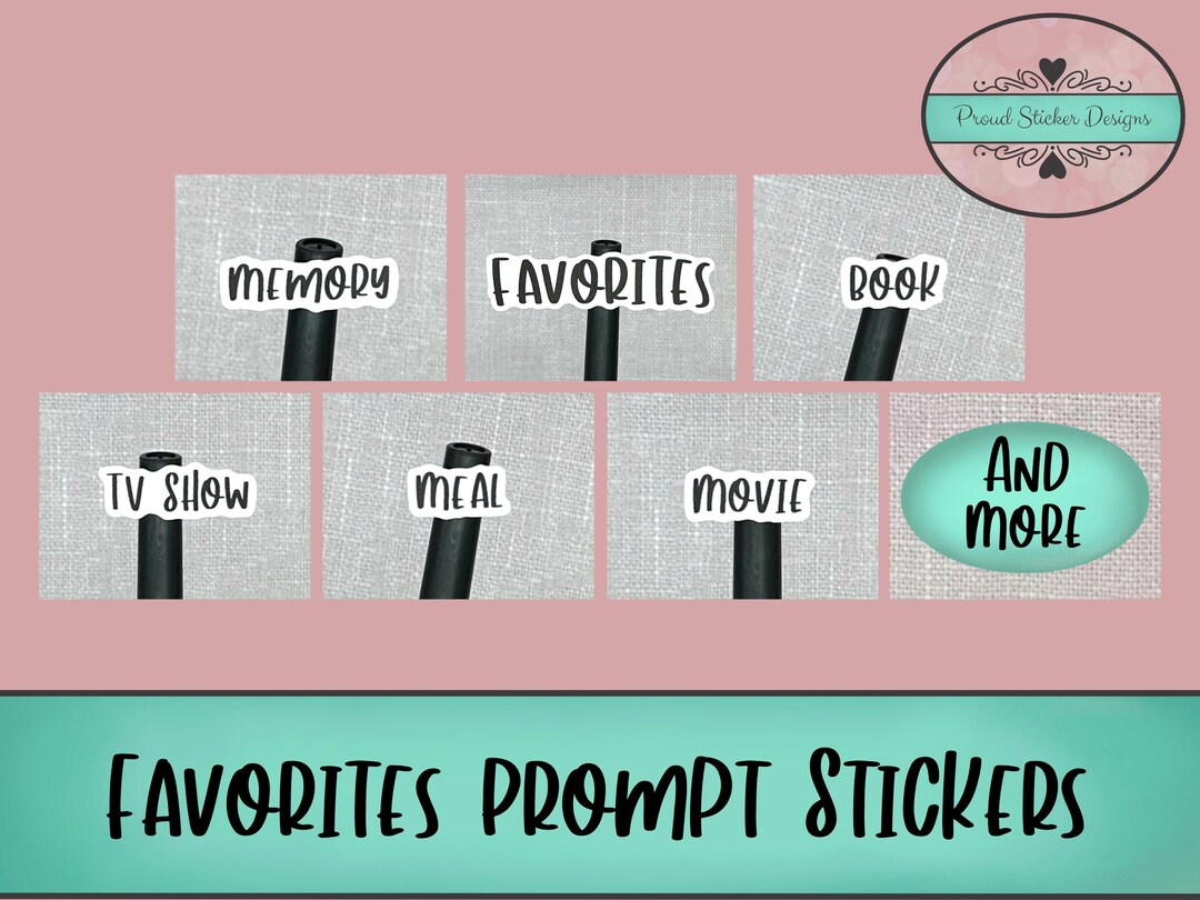Favorites Prompt Script Stickers - Etsy