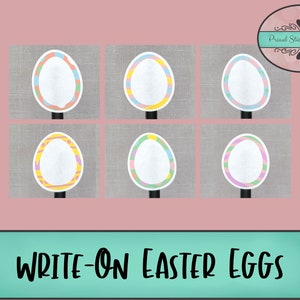 Huevos de Pascua para escribir y cubiertas con fecha