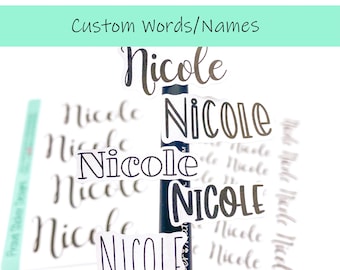 Name or Word Custom Stickers