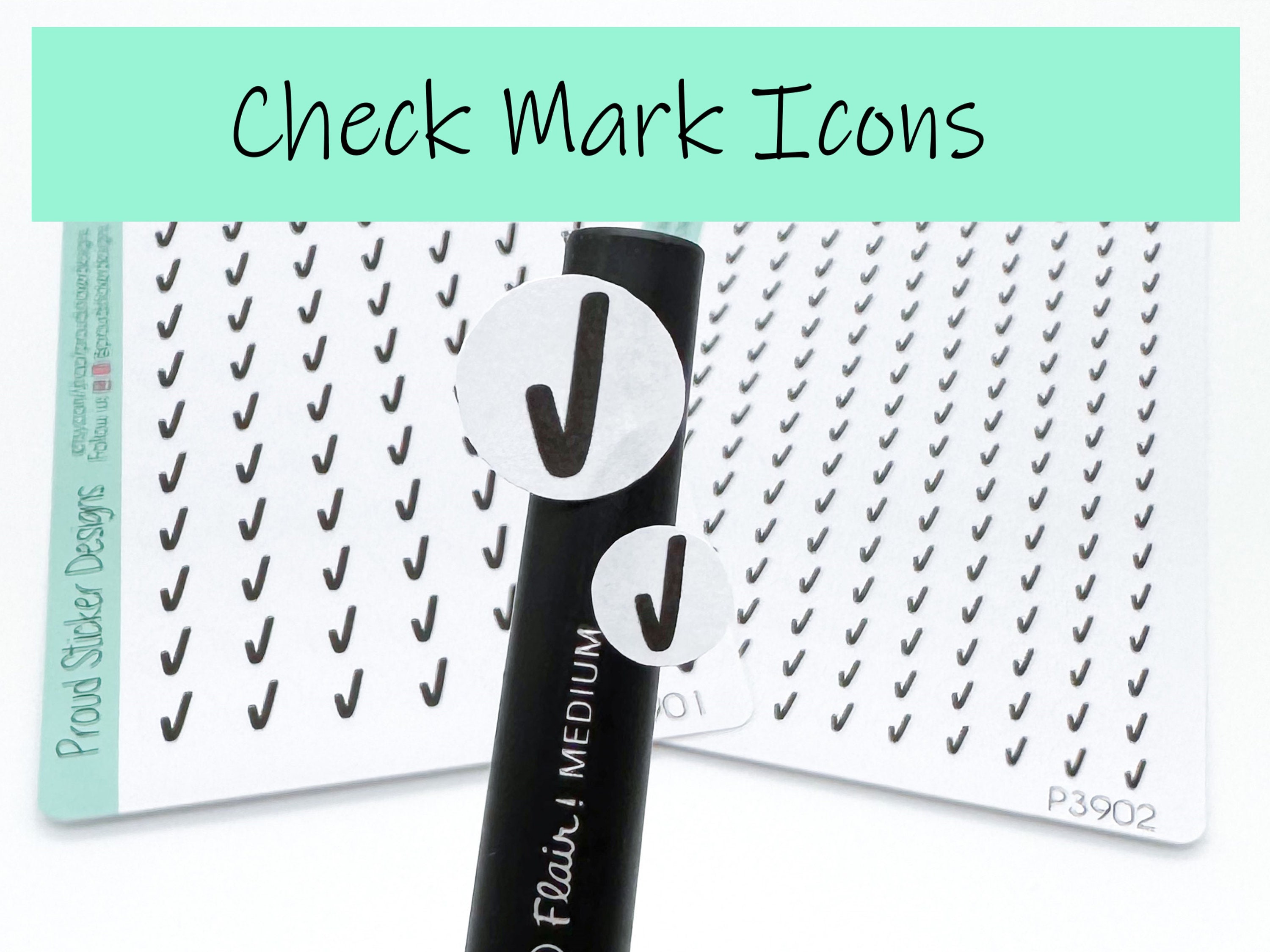Check Mark Icon Stickers - Etsy