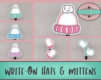 Write-on Winter Hats and Mittens With Date Covers