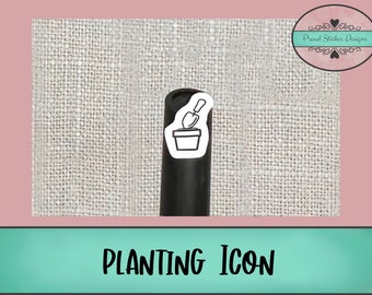 Planting | Transfer | Garden Spade Icon Stickers