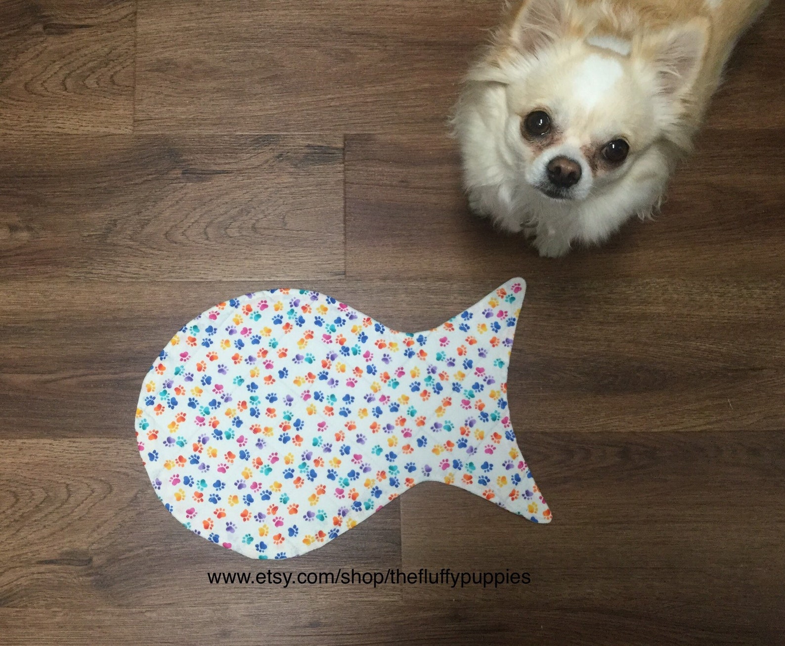 Fish Shaped Quilted Cat Placemat Fish Cat Mat Quilted Etsy