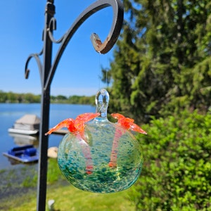 Glass Hummingbird Feeder - pick your own colors!