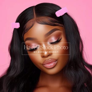 Girl With Pink Hair Clips - High-Quality AI Stock Photo | 300 DPI JPG