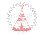 TeePee Cut File SVG. PDF. png.
