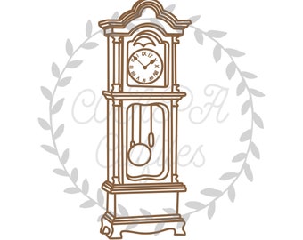Grandfather Clock Cut File SVG. PDF. Png. - Etsy Grandfather Clock Cut File SVG. PDF. Png. - Etsy
