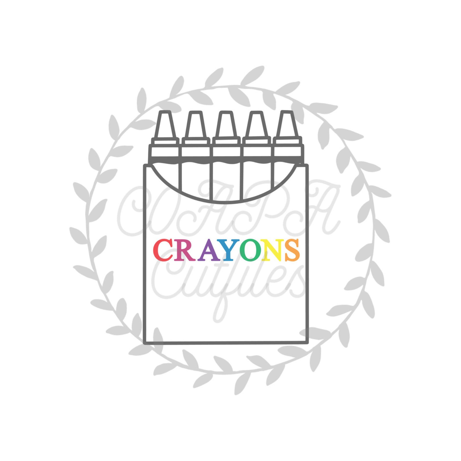 Box Of Crayons Cut File SVG. PDF. png. Etsy