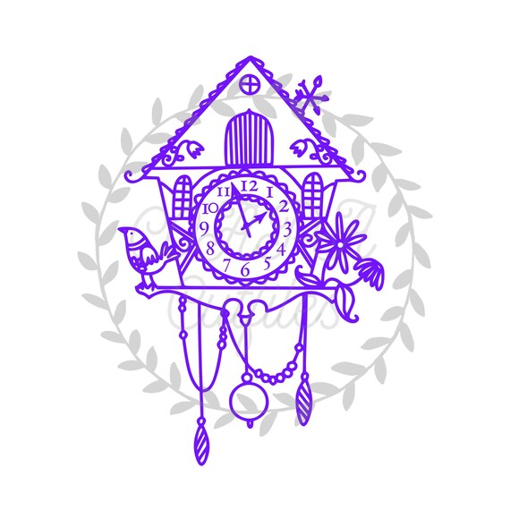 Cuckoo Clock Cut File SVG. PNG. Pdf. Etsy