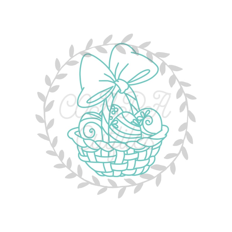 pdf Easter Basket Cut File SVG PNG