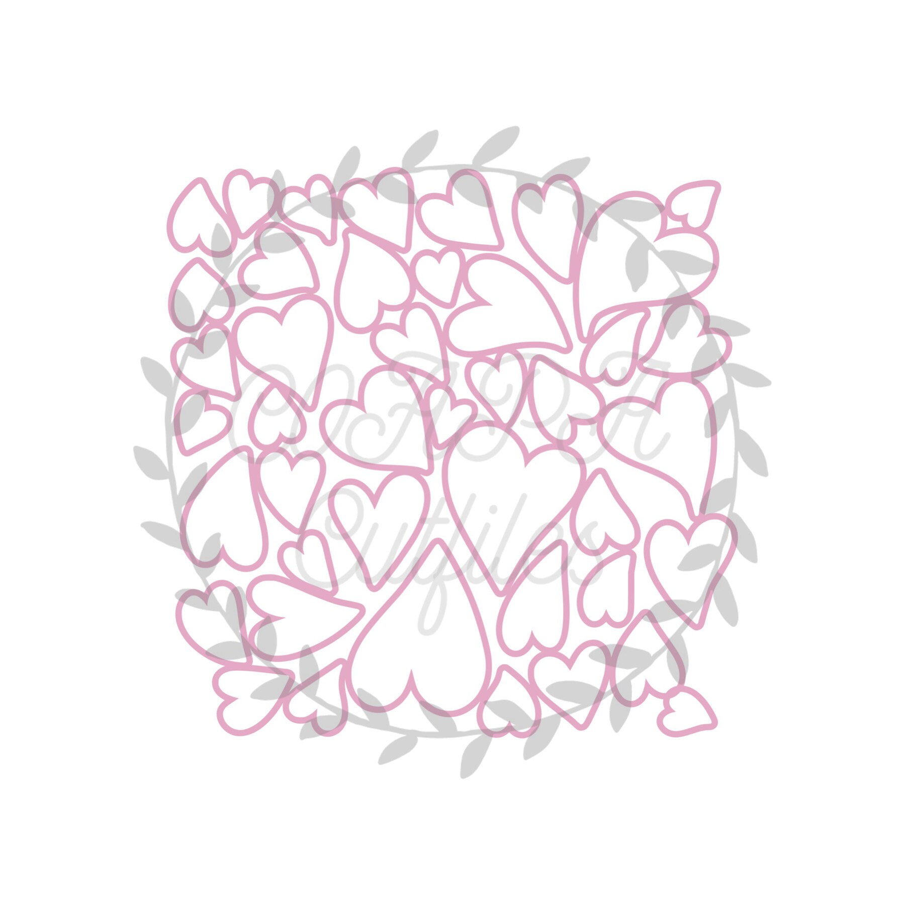 Wonky Hearts Cut File SVG PNG Pdf Etsy