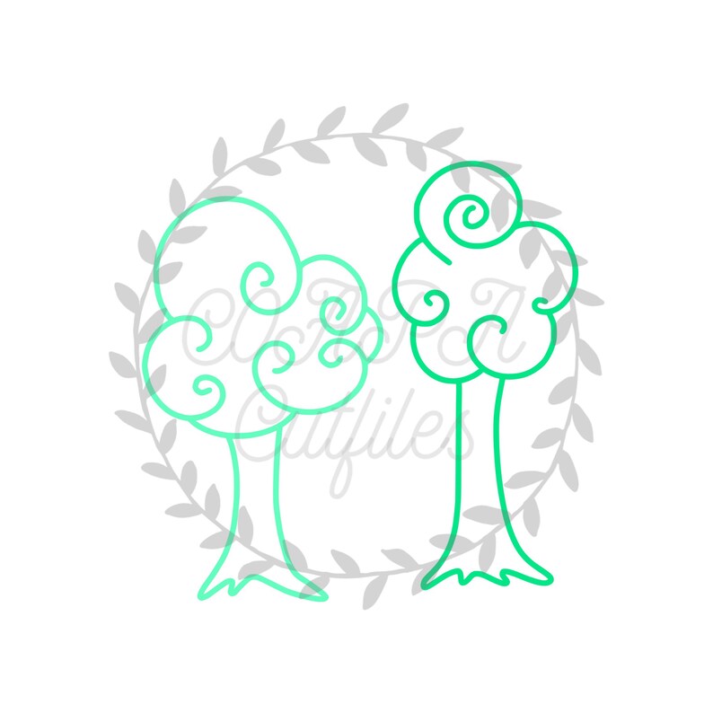 Trees Cut File SVG. PDF. png. | Etsy
