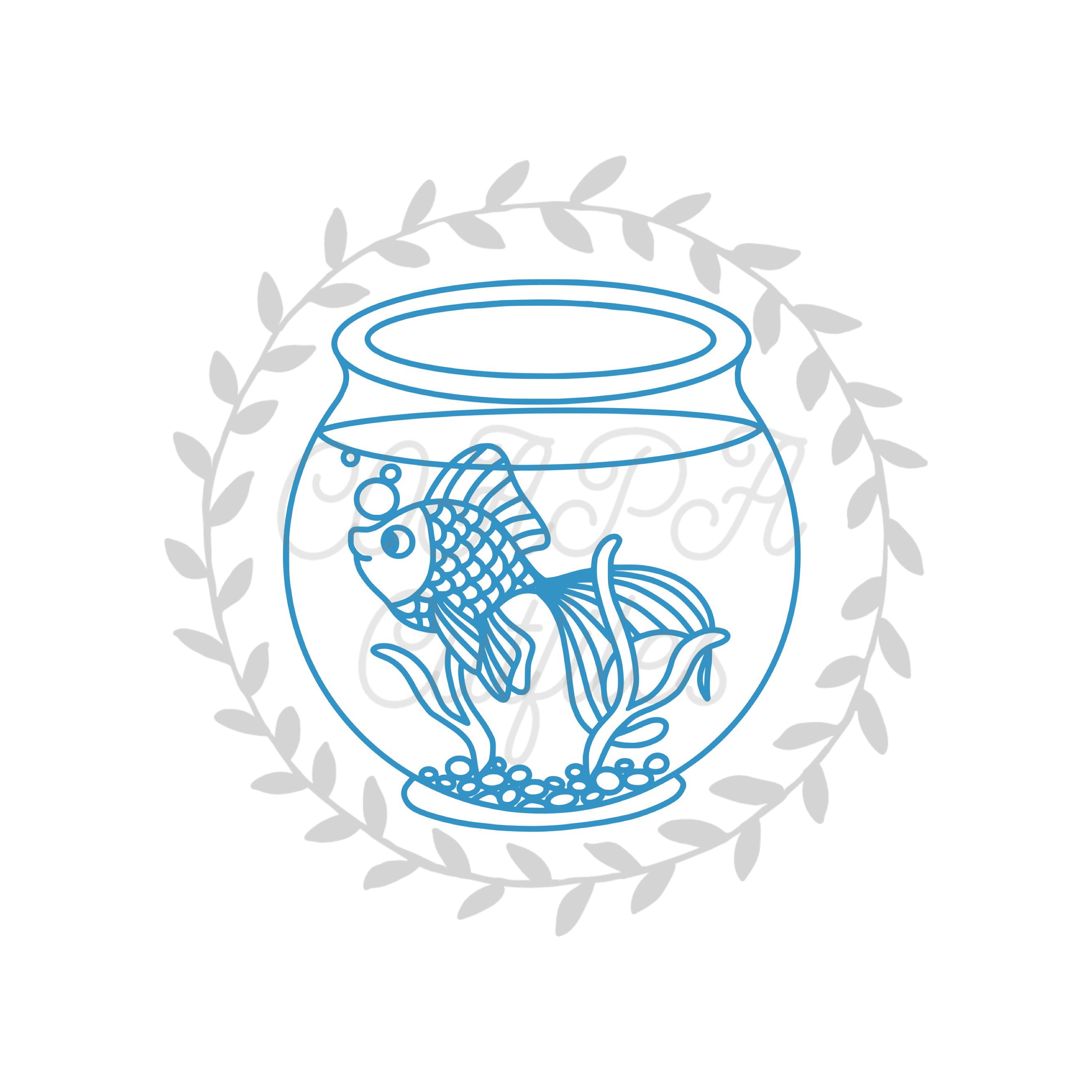 Fish Bowl Cut File SVG. PDF. png. Etsy
