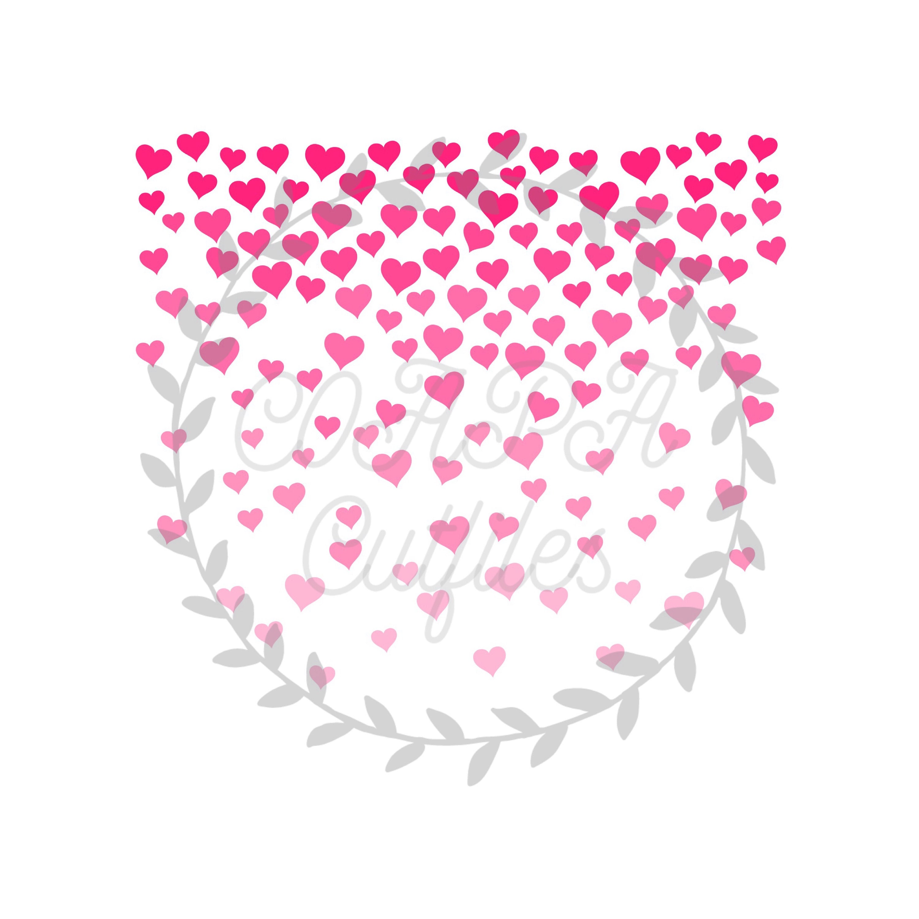 Falling Hearts Cut File SVG. PDF. png. | Etsy