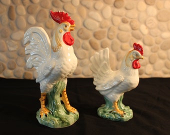 Przyciski Adorable Ceramic Speckled Chicken Rooster Kitchen Decor