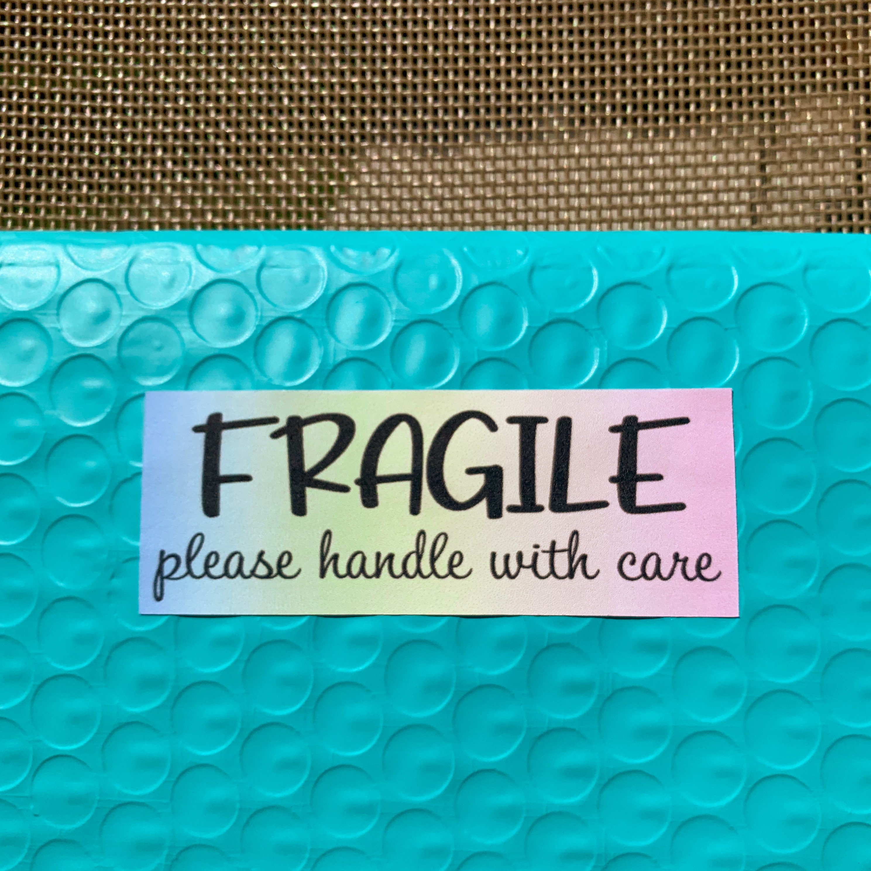 Fragile Please Handle With Care Rainbow Gradient Shipping Labels Stickers For Mailers Or Boxes Fragile Please Handle With Care Rainbow Gradient Shipping Labels Stickers For Mailers Or Boxes