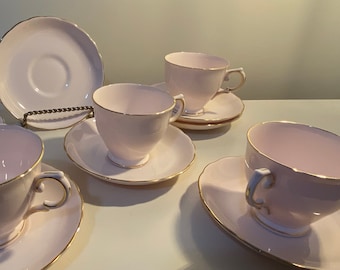 Tuscan Pale Pink Cup &, Saucer - Fine Bone China Made in England C1940s