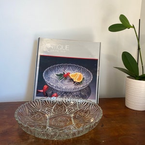 Boxed 12&quot; Glas Serviertablett - ANTIK Marke, boxed