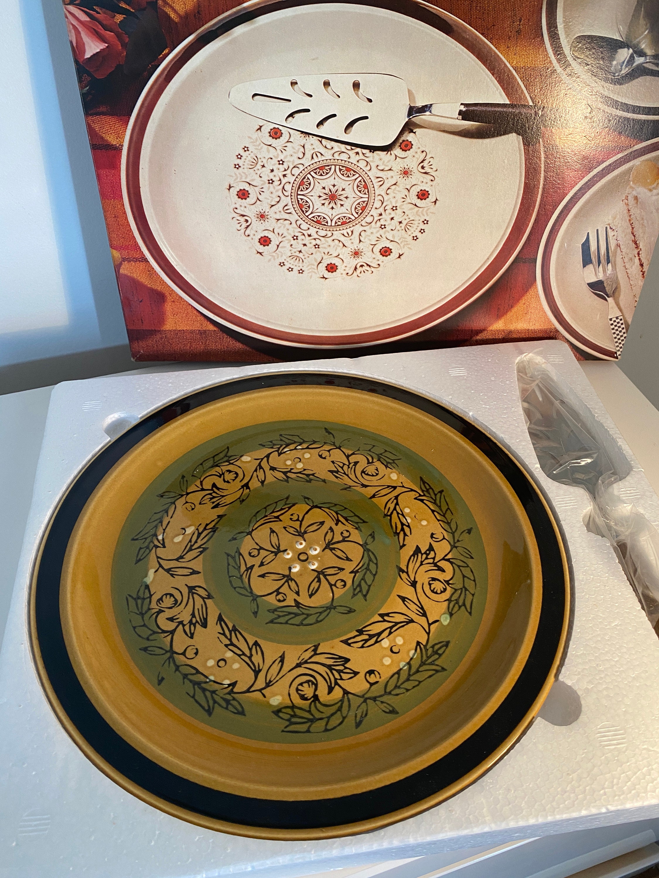 Service à gâteaux vintage MCM Mid Century Modern de Tallia - Difficile à trouver