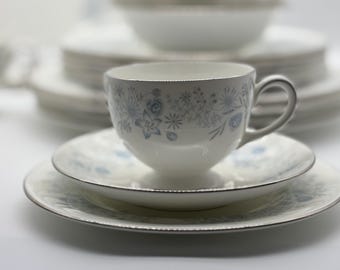 Wedgwood China Belle Fleur Pattern Blue Floral Open Stock Sold in