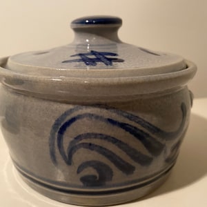Vintage German Ceramic Heringstopf~Pot for Fish~Salt Glazed Ceramic Bowl with Lid~Vintage German Stoneware
