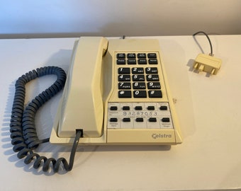 Retro ALCATEL Telstra Touch Button Telephone - vintage