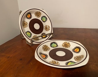 Pair of Palissy Butter/Pin/Trinket Dishes in the "Toledo" Pattern Palissy, Handcraft, Made In England