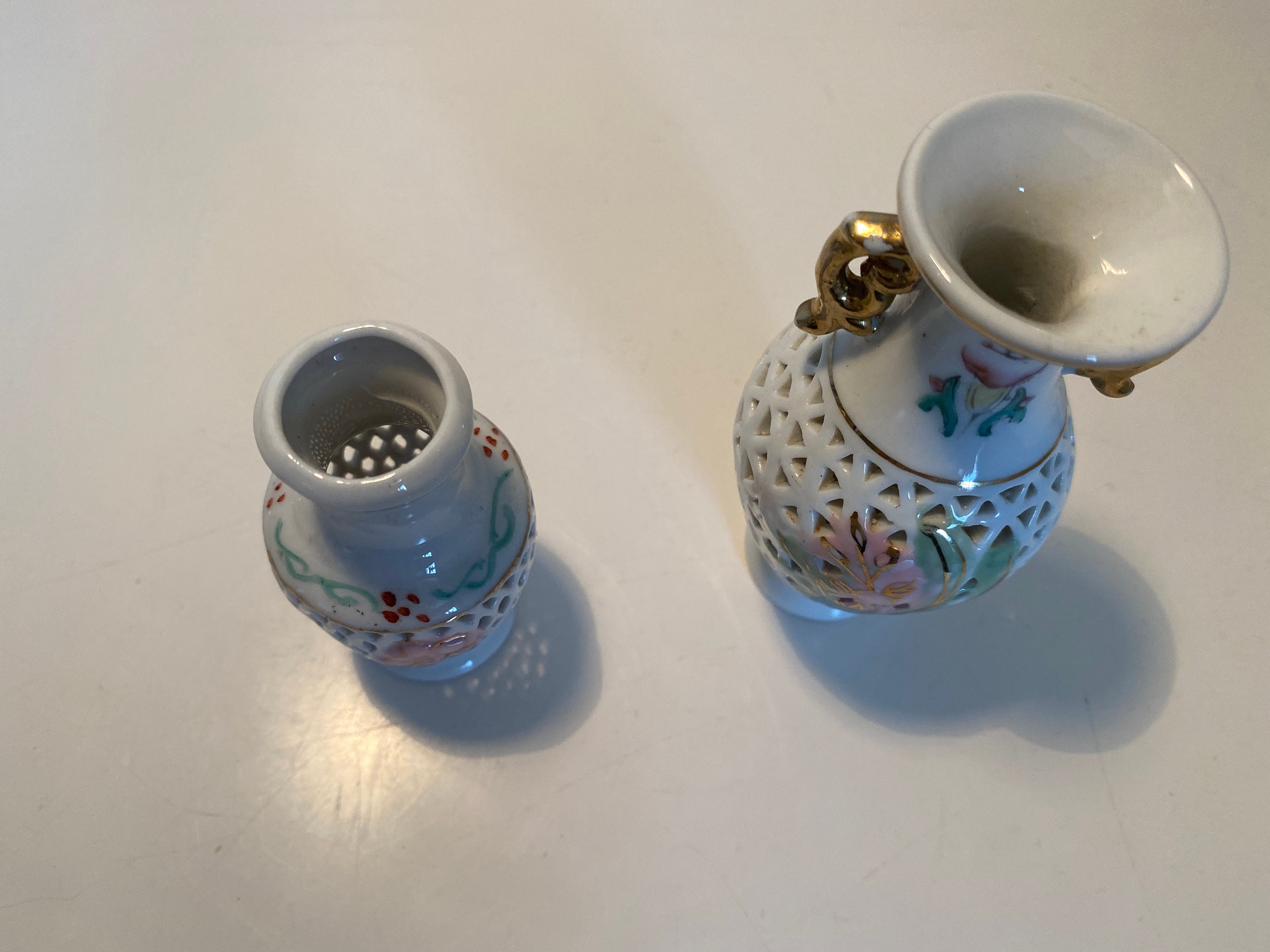 中国製の網目模様の磁器製ランプベース/ドライフラワー花瓶の