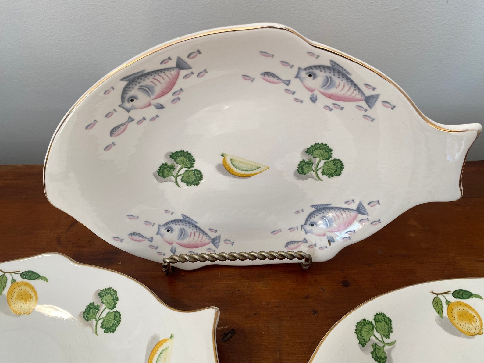 Assiettes de poisson / assiettes de service vintage années - Etsy France