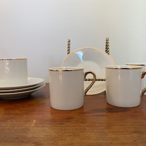Maruei Japan Demitasse Cups and Saucer sets, Pottery Barn, Made in Japan