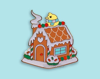 Gingerbread House Enamel Pin | Christmas Winter Holiday Pin