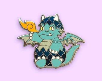 Blue Dragon Hatchling Enamel Pin | Hard Enamel Pin | Fantasy RPG Inspired