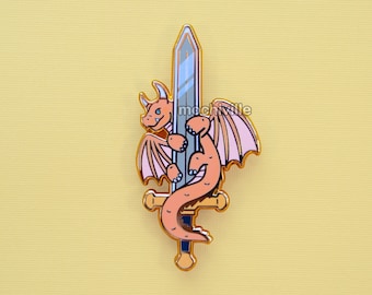 Dragon Great Sword Enamel Pin | Large Pin | Hard Enamel Pin | Fantasy | RPG Inspired