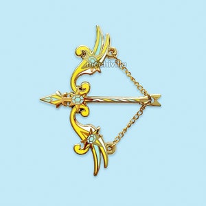 Divine Guardian Bow Enamel Pin | Large Pin | Hard Enamel Pin | Fantasy RPG Inspired