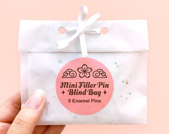 Mini Filler Pin Mystery Blind Bags | Small Cute Potion Star Moon Cloud Flower Sakura Cherry Blossom | Enamel Lapel Pin Badge Accessories