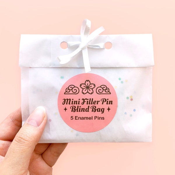 Mini Filler Pin Mystery Blind Bags | Small Cute Potion Star Moon Cloud Flower Sakura Cherry Blossom | Enamel Lapel Pin Badge Accessories