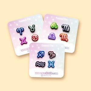 Mini pin de esmalte con símbolo del horóscopo