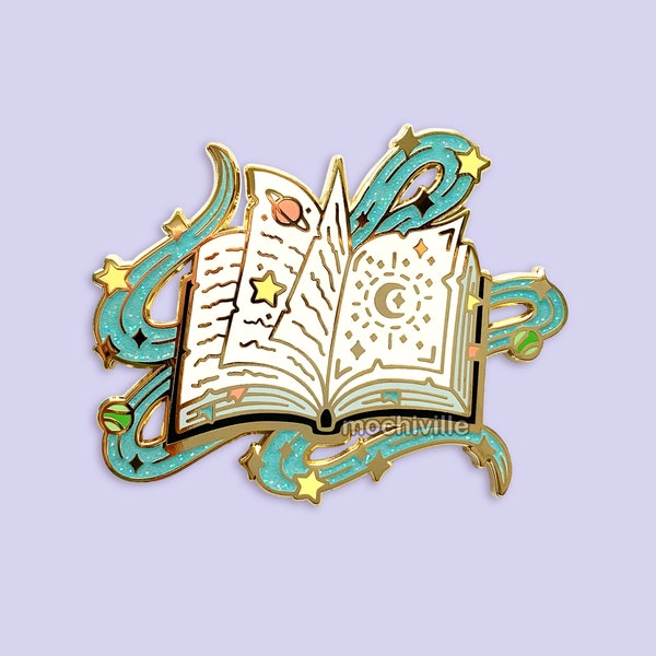 Wielka kosmiczna szpilka z emalii | Duża szpilka | Twarda szpilka z emalii | Inspirowane fantasy RPG