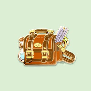 Herbalist&#39;s Satchel Enamel Pin | Hard Enamel Pin | Lapel Pin | Fantasy Pin | Fantasy RPG-Inspired
