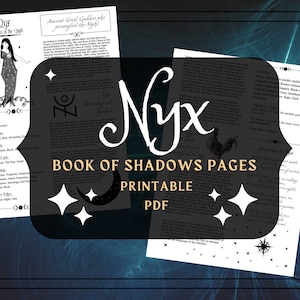 Nyx Book of Shadows Pages: Dark Goddess Grimoire (PDF)