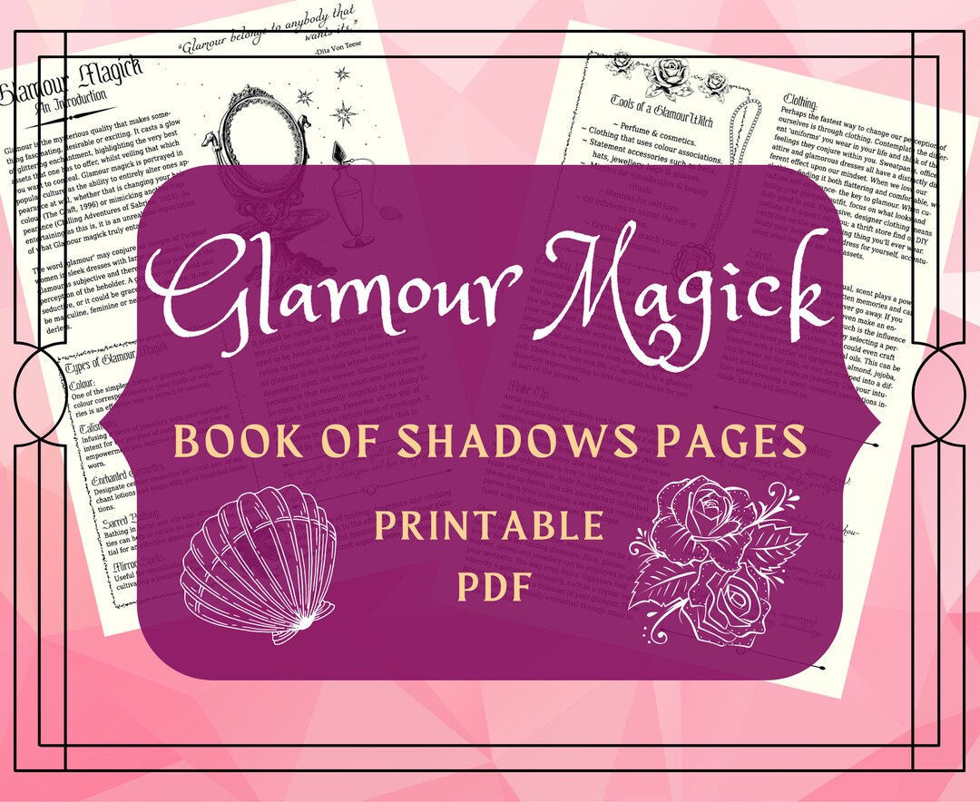 Glamour Magick Printable Pages - Glamour Magick Book of Shadows Pages ...