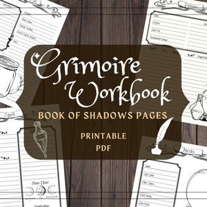 Blanko Grimoire Seiten - Buch der Schatten - Zauberbuch Vorlage - Zauberbuch Vorlage - BOS Seiten - Crystal