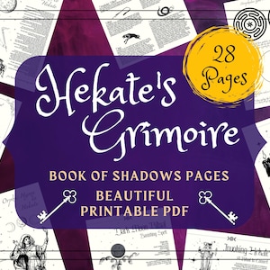 Hekate Grimoire: Book of Shadows Pages - Goddess Spells (PDF)