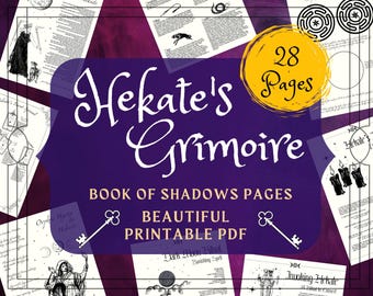 Hekate Grimoire: Book of Shadows Pages - Goddess Spells (PDF)