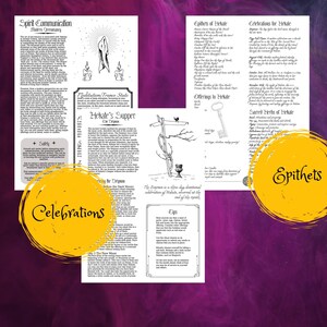 Associations and celebrations of Hekate. Printable BOS pages for Hekate's grimoire.