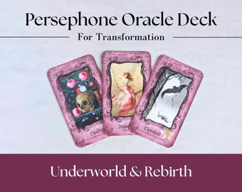 Cartes de tarot Perséphone Oracle Deck - Oracle de la déesse - renaissance des enfers - travail de l'ombre