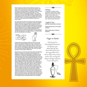 Bastet Printable Pages Bastet Book of Shadows Pages Egyptian Deity ...