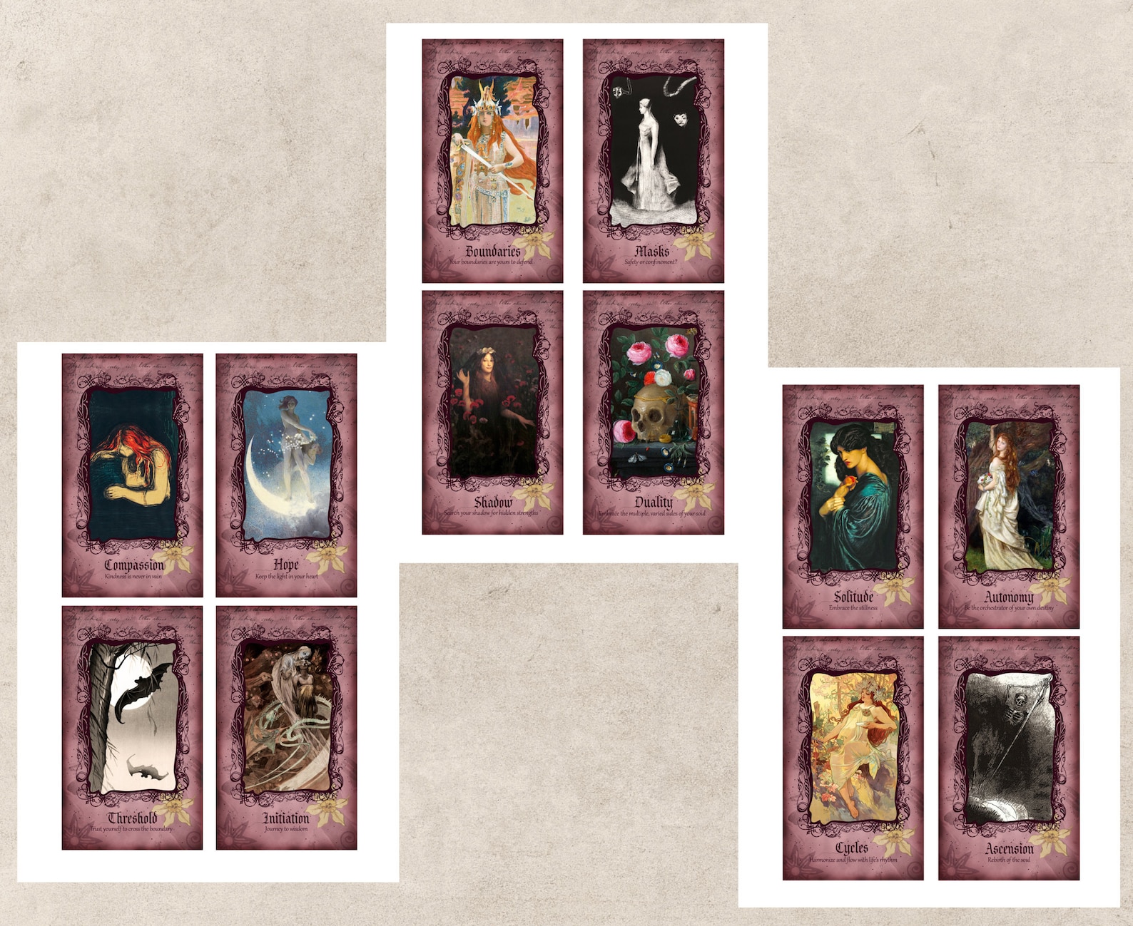 Persephone Printable Oracle Cards Shadow Work Oracle Deck - Etsy